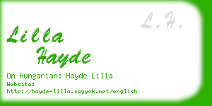 lilla hayde business card